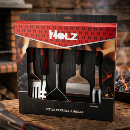 Set de Parrilla de 6 Piezas Holz